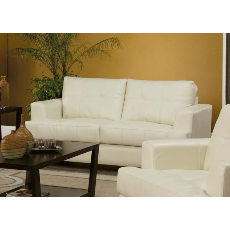 Ebern Designs Granville Bonded Leather Loveseat & Reviews Wayfair